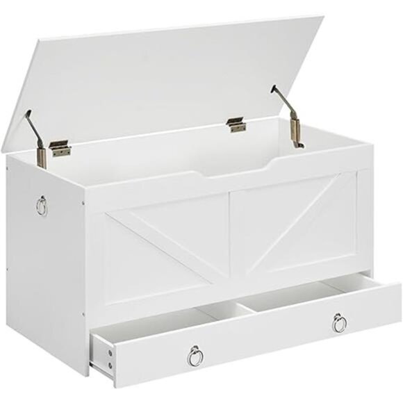 Storage Chest, 39.3" Toy Chest with Drawer, Wooden Storage Bench, Sturdy - Picture 8 of 8